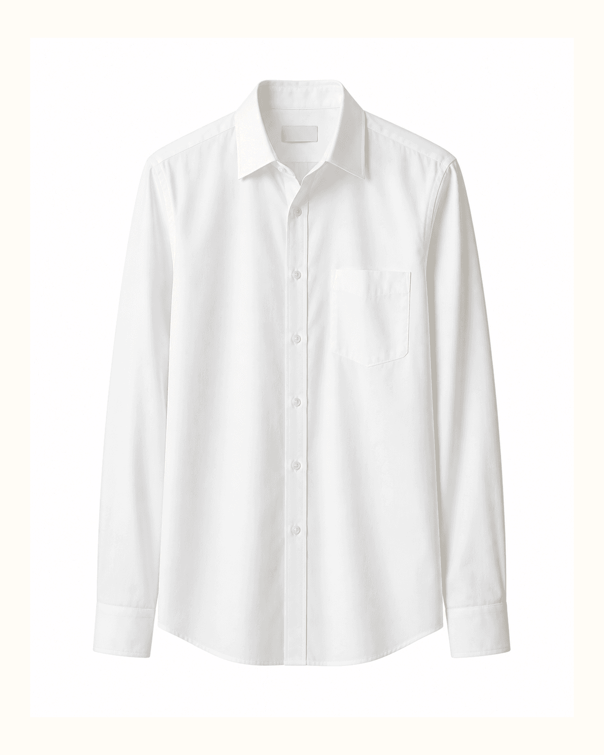White formal shirt for professional garment care