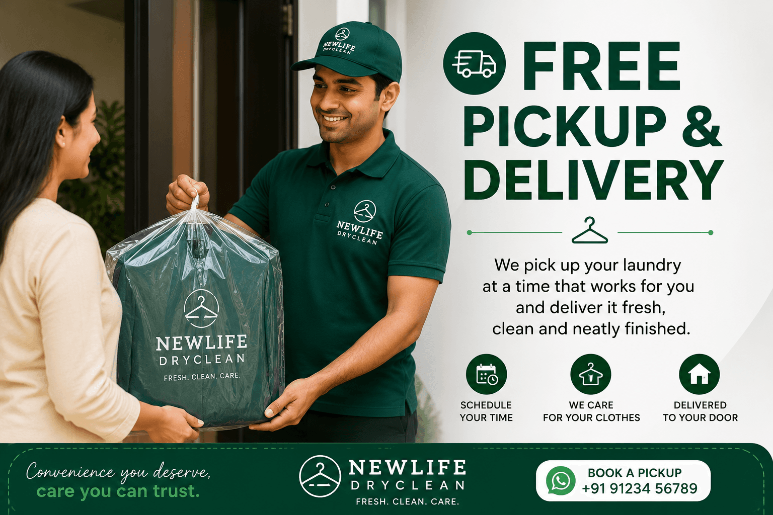 Free Pickup & Delivery at NewLife Dryclean